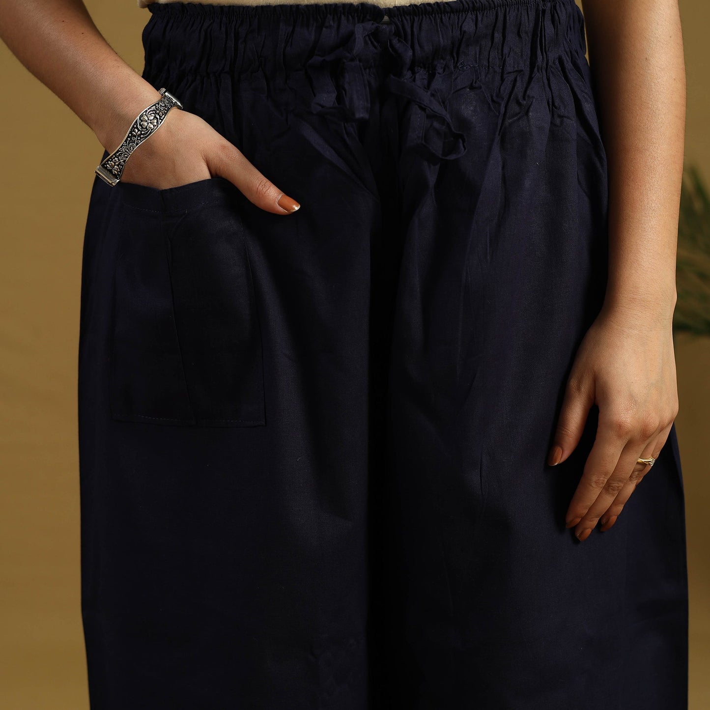 Buy Cotton Bengal Kantha Hand Embroidery Palazzo