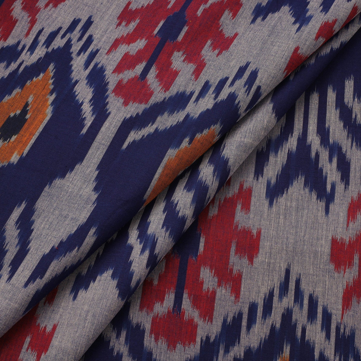 Cotton central asian pochampally ikat fabric 05
