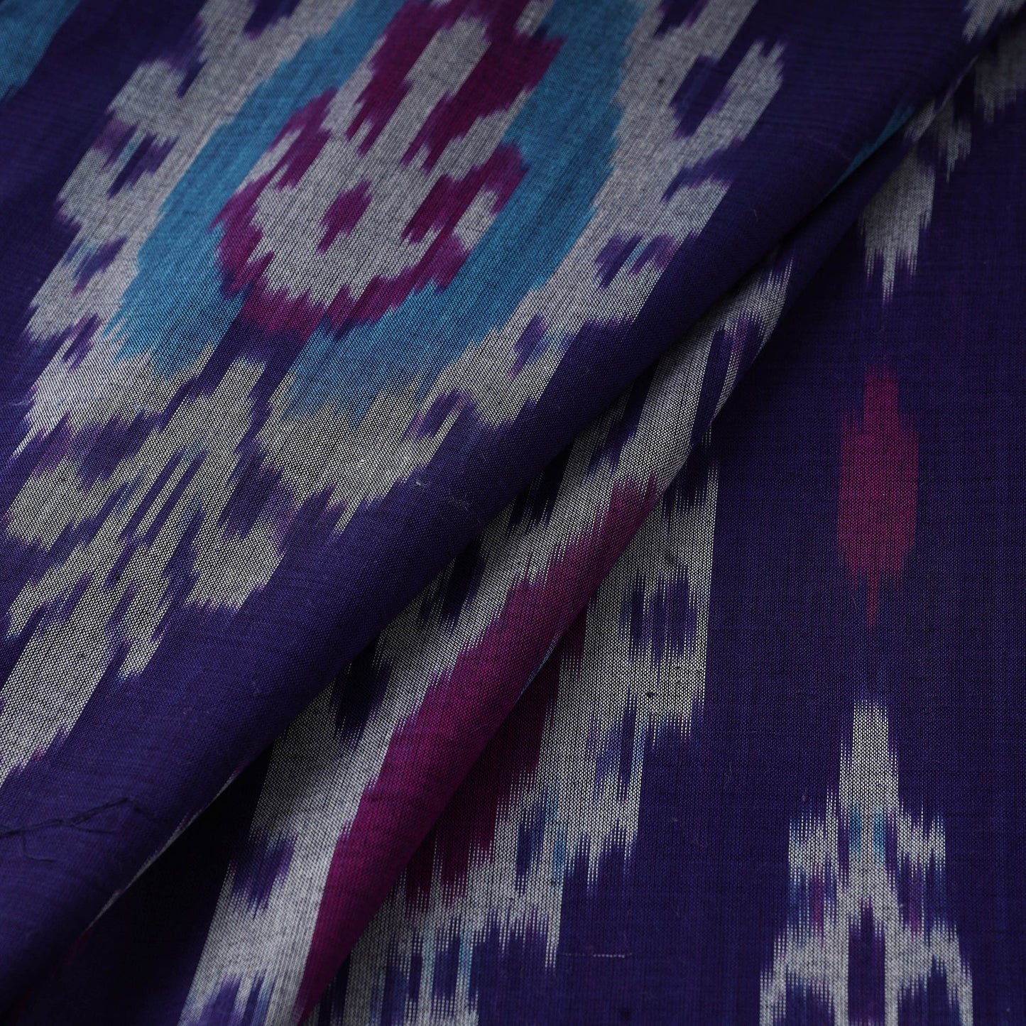 Cotton central asian pochampally ikat fabric 30