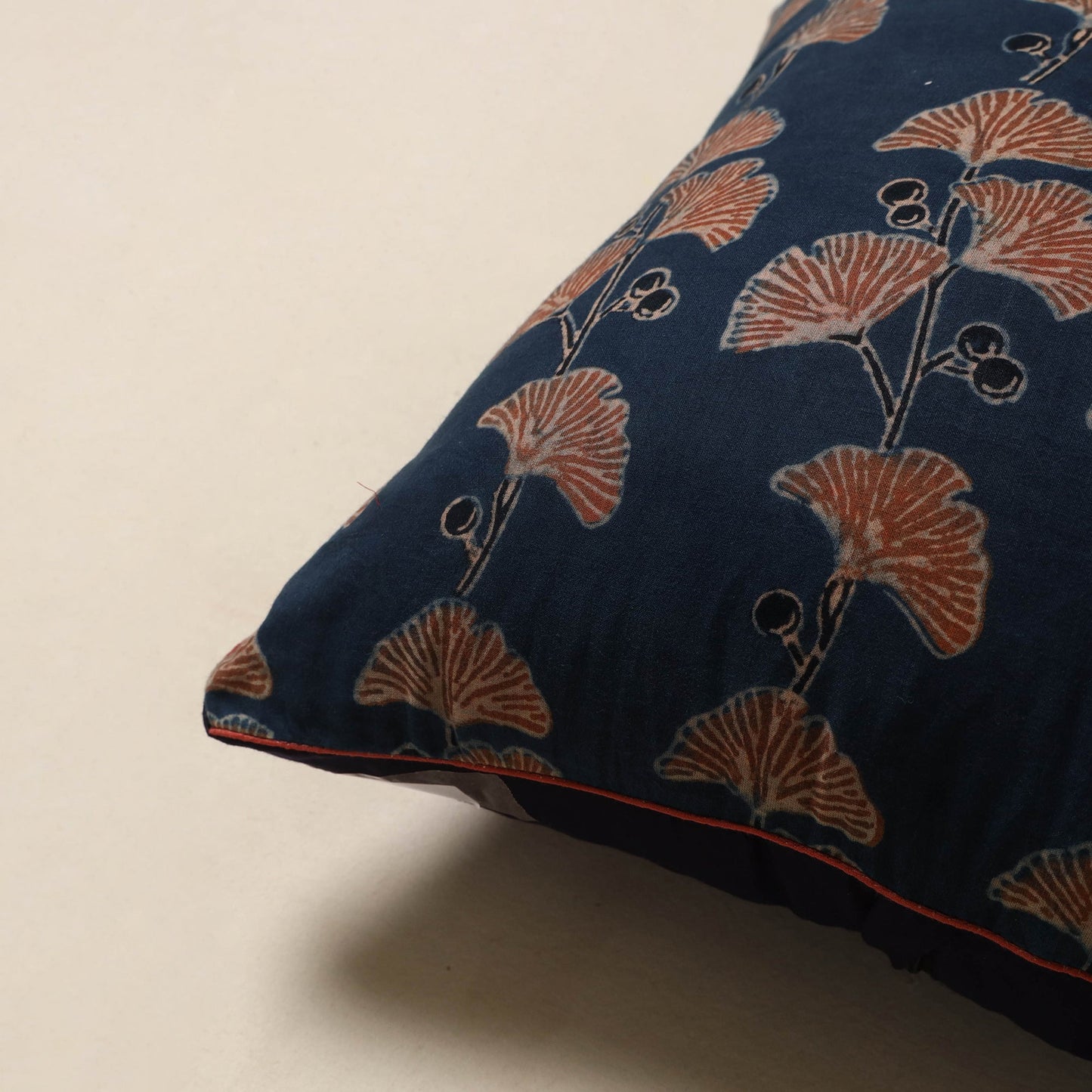 Blue - cotton cushion cover 21 - handcrafted