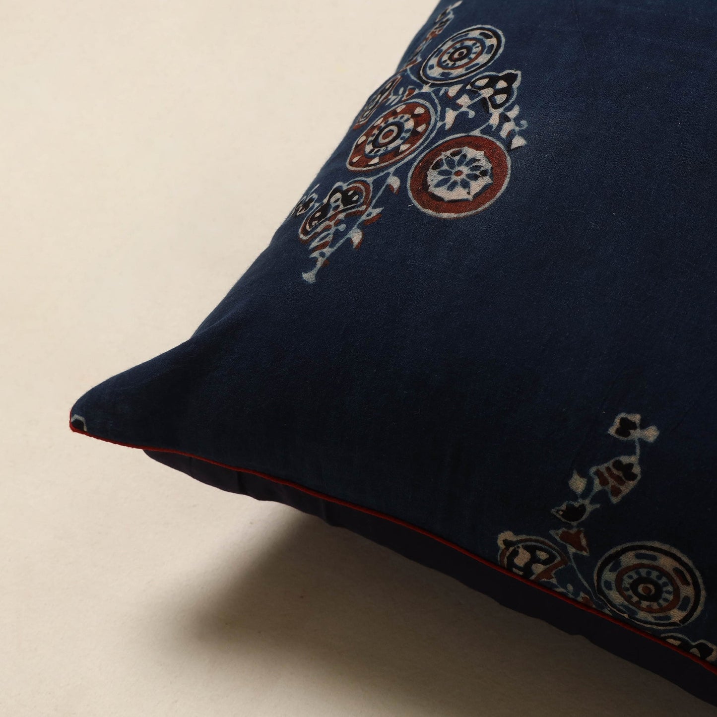 Blue - cotton cushion cover 22 - handcrafted