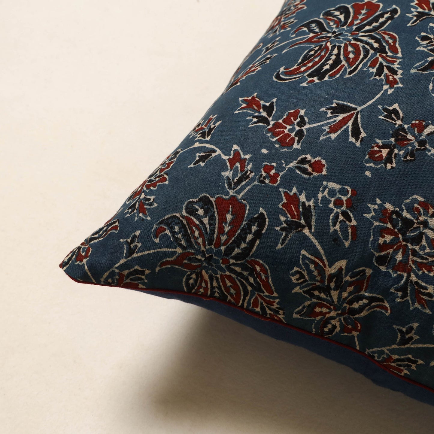 Blue - cotton cushion cover 32 - handcrafted