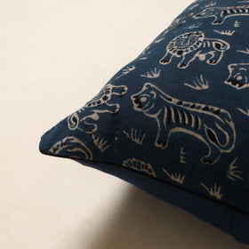 Blue - cotton cushion cover 34 - handcrafted