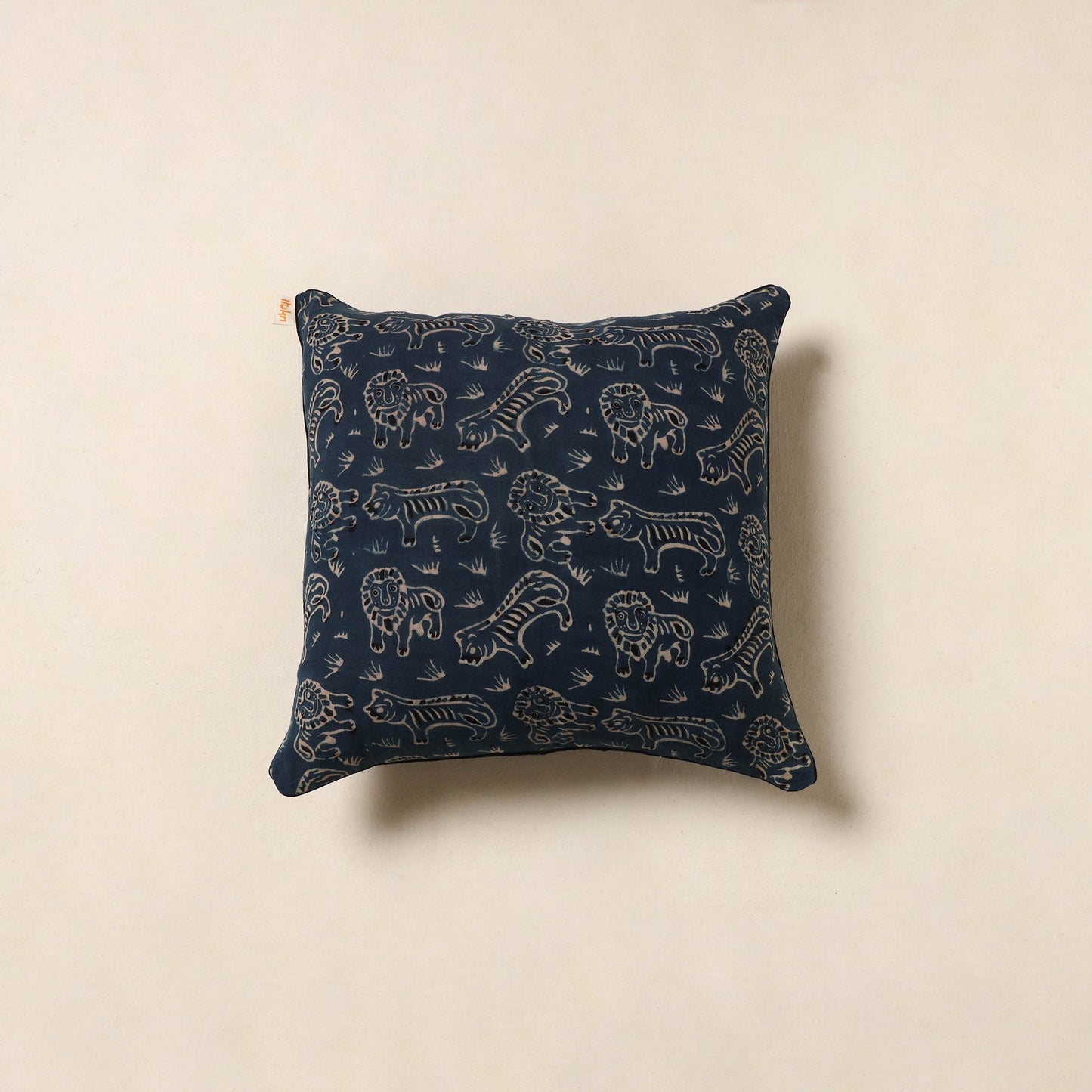 Blue - cotton cushion cover 34 - handcrafted
