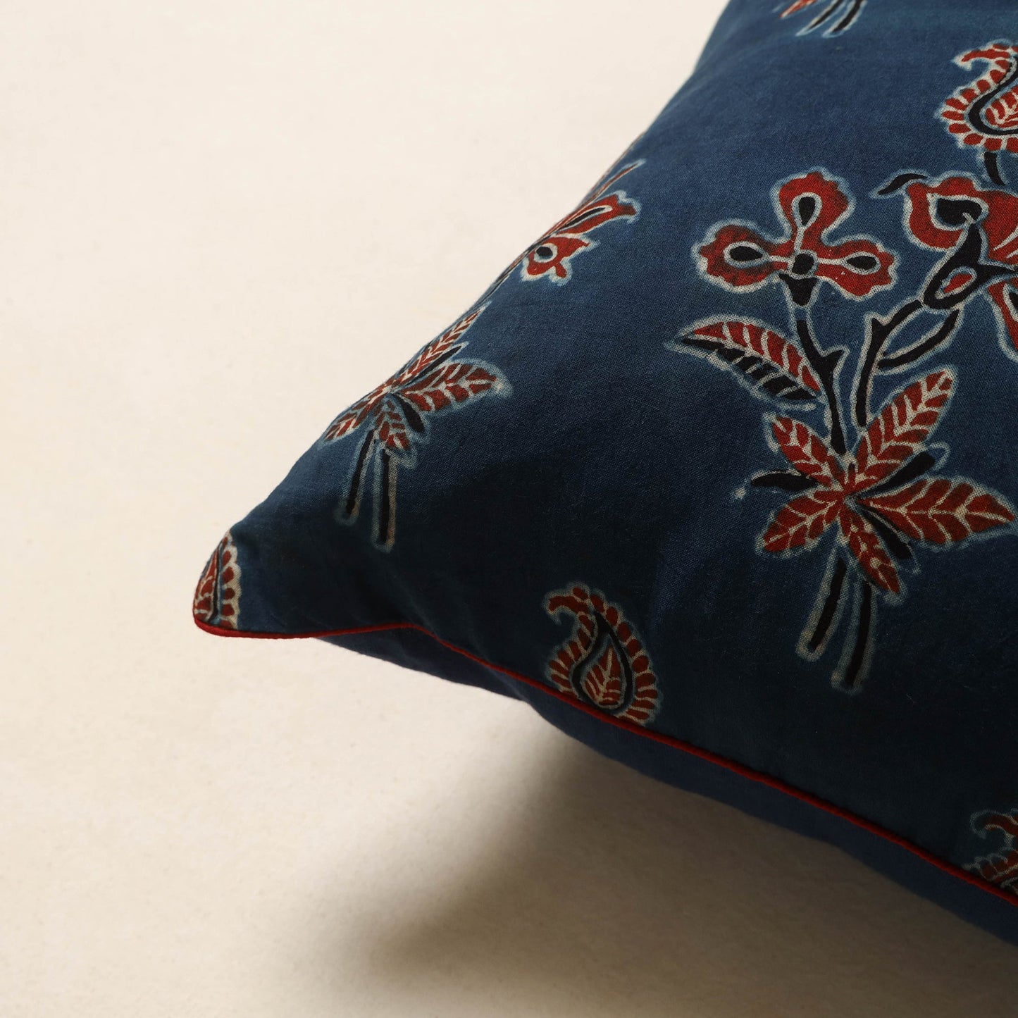 Blue - cotton cushion cover 37 - handcrafted