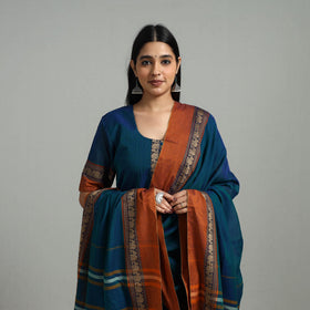 Buy Cotton Blue Dharwad Kurta Set with Palazzo & Dupatta