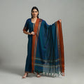 Buy Cotton Blue Dharwad Kurta Set with Palazzo & Dupatta