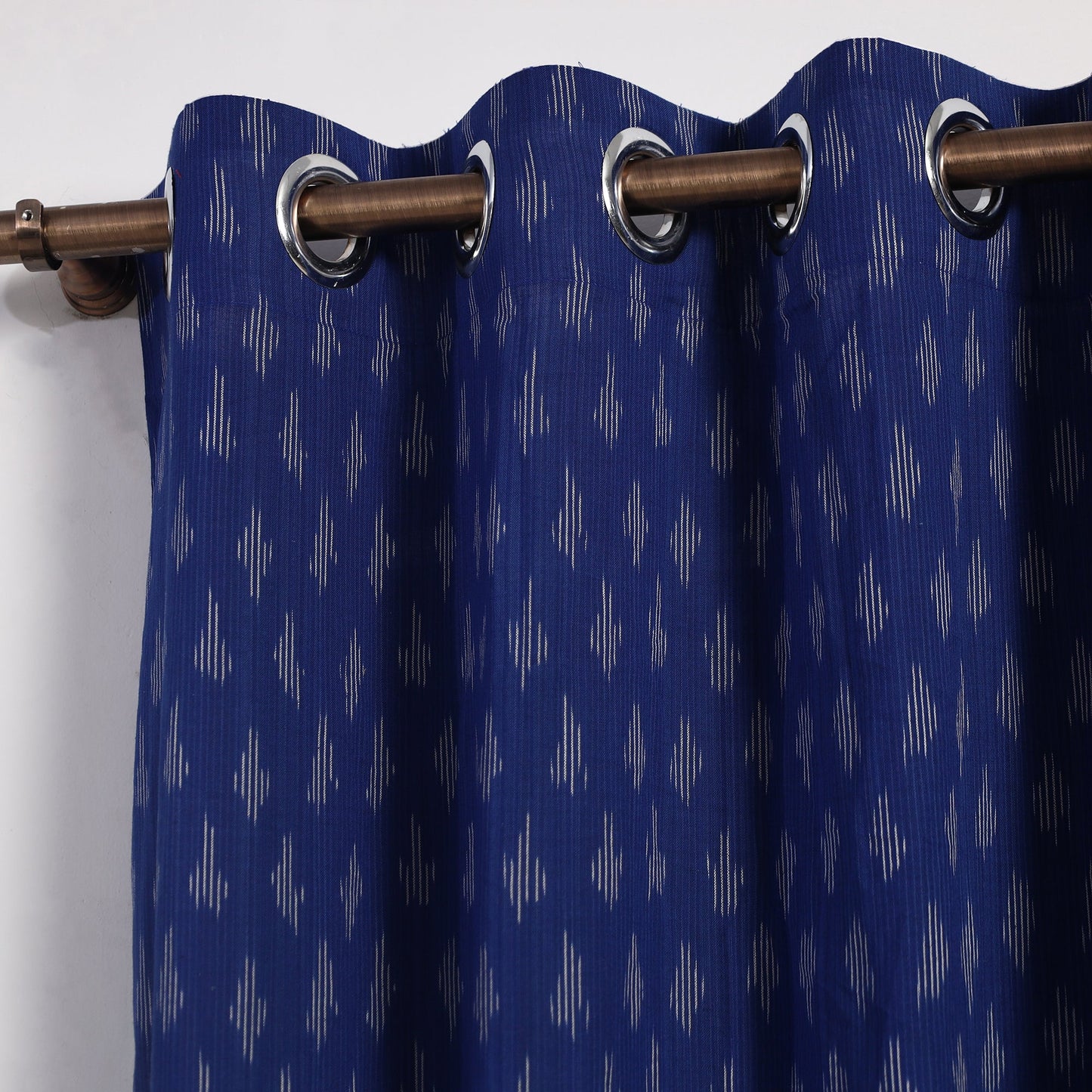 Buy Cotton Door Blue Pochampally Ikat Curtain