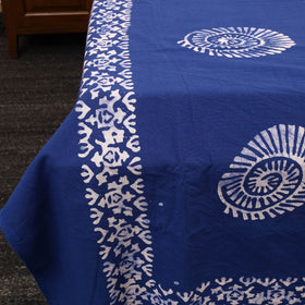 Blue - cotton double hand batik bed sheet set 07