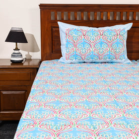 Buy Block Print Cotton Double Sanganeri Bed Sheet
