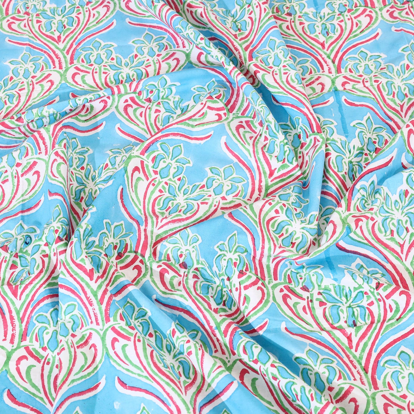 Buy Block Print Cotton Double Sanganeri Bed Sheet