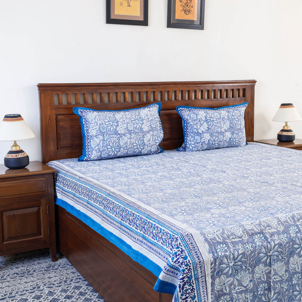  Block Print Cotton Double Sanganeri Bed Sheet