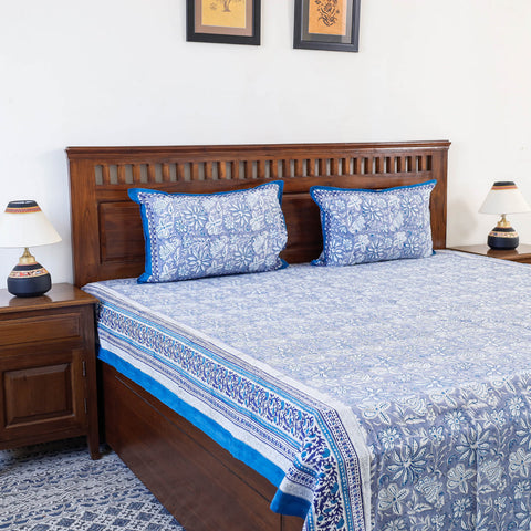  Block Print Cotton Double Sanganeri Bed Sheet