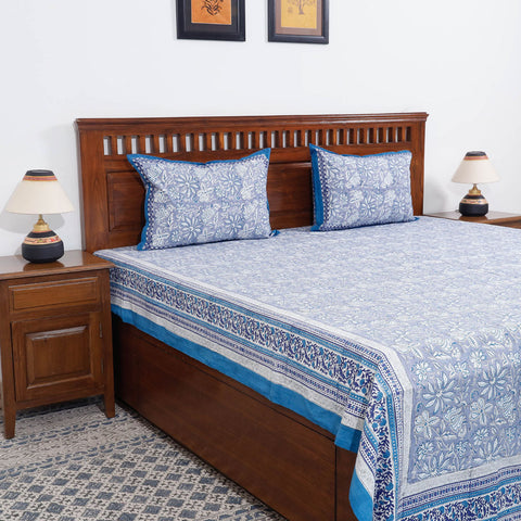 Buy Block Print Cotton Double Sanganeri Bed Sheet