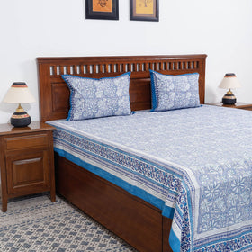 Buy Block Print Cotton Double Sanganeri Bed Sheet