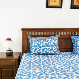 Buy Block Print Cotton Double Sanganeri Bed Sheet