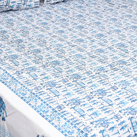 Cotton double sanganeri bed sheet set (108 x 90 in) 06