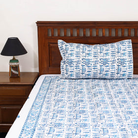 Cotton double sanganeri bed sheet set (108 x 90 in) 06