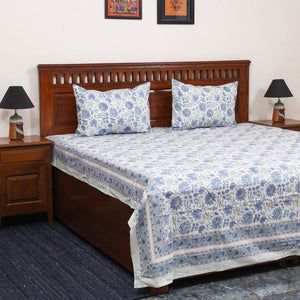 Cotton double sanganeri bed sheet set (108 x 90 in) 08