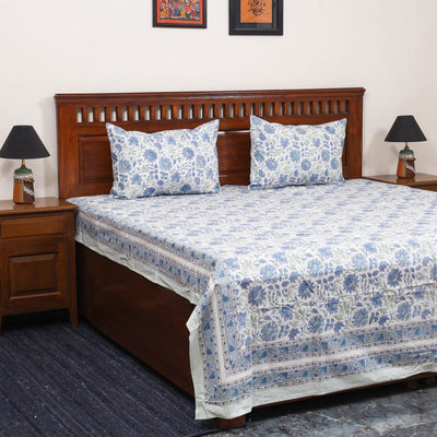 Cotton double sanganeri bed sheet set (108 x 90 in) 08