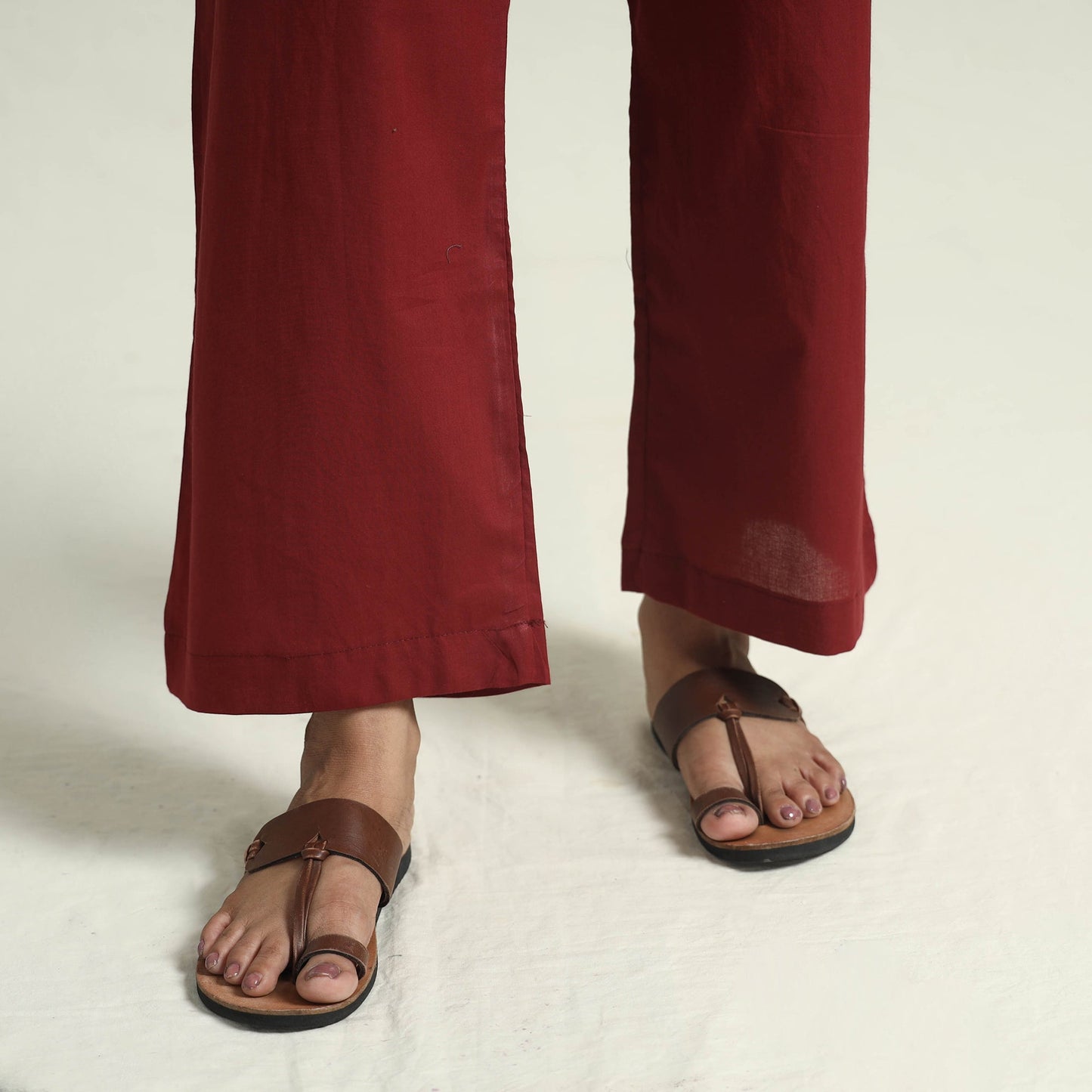 Buy Block Print Cotton Flared Ajrakh Kurta with Palazzo Set