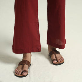 Buy Block Print Cotton Flared Ajrakh Kurta with Palazzo Set