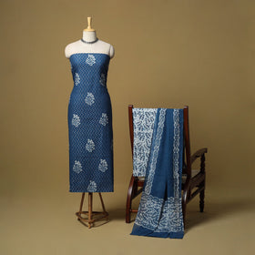 Cotton hand batik 3pc unstitched dress material 02