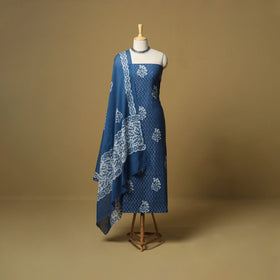 Cotton hand batik 3pc unstitched dress material 02