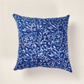  Blue Cotton Hand Batik Cushion Cover (18 x 18 in)