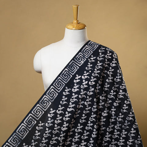 Blue Cotton Hand Batik Print Fabric