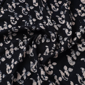 Blue Cotton Hand Batik Print Fabric