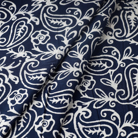  Cotton Blue Hand Batik Print Fabric 01
