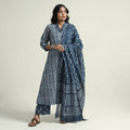 Cotton Hand Batik Print Kurta Set