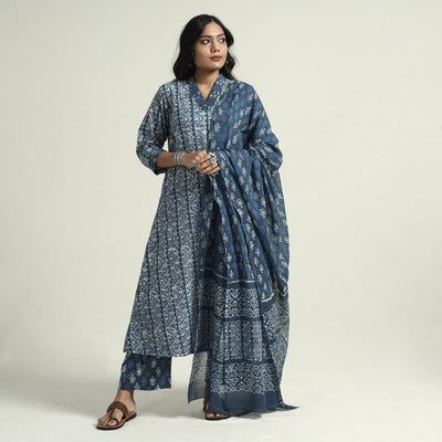 Cotton Hand Batik Print Kurta Set