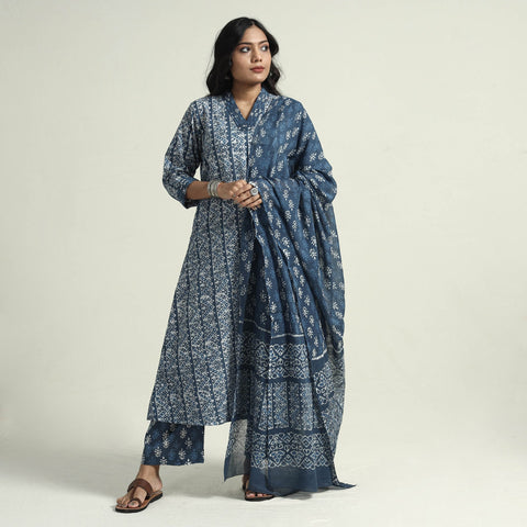 Cotton Hand Batik Print Kurta Set