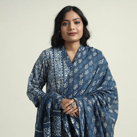 Cotton Hand Batik Print Kurta Set