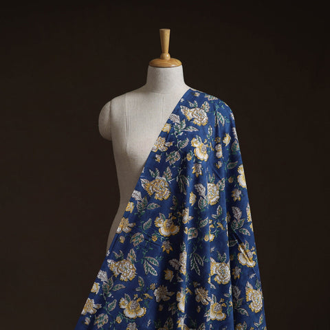 Cotton hand block sanganeri print fabric 02 - handcrafted