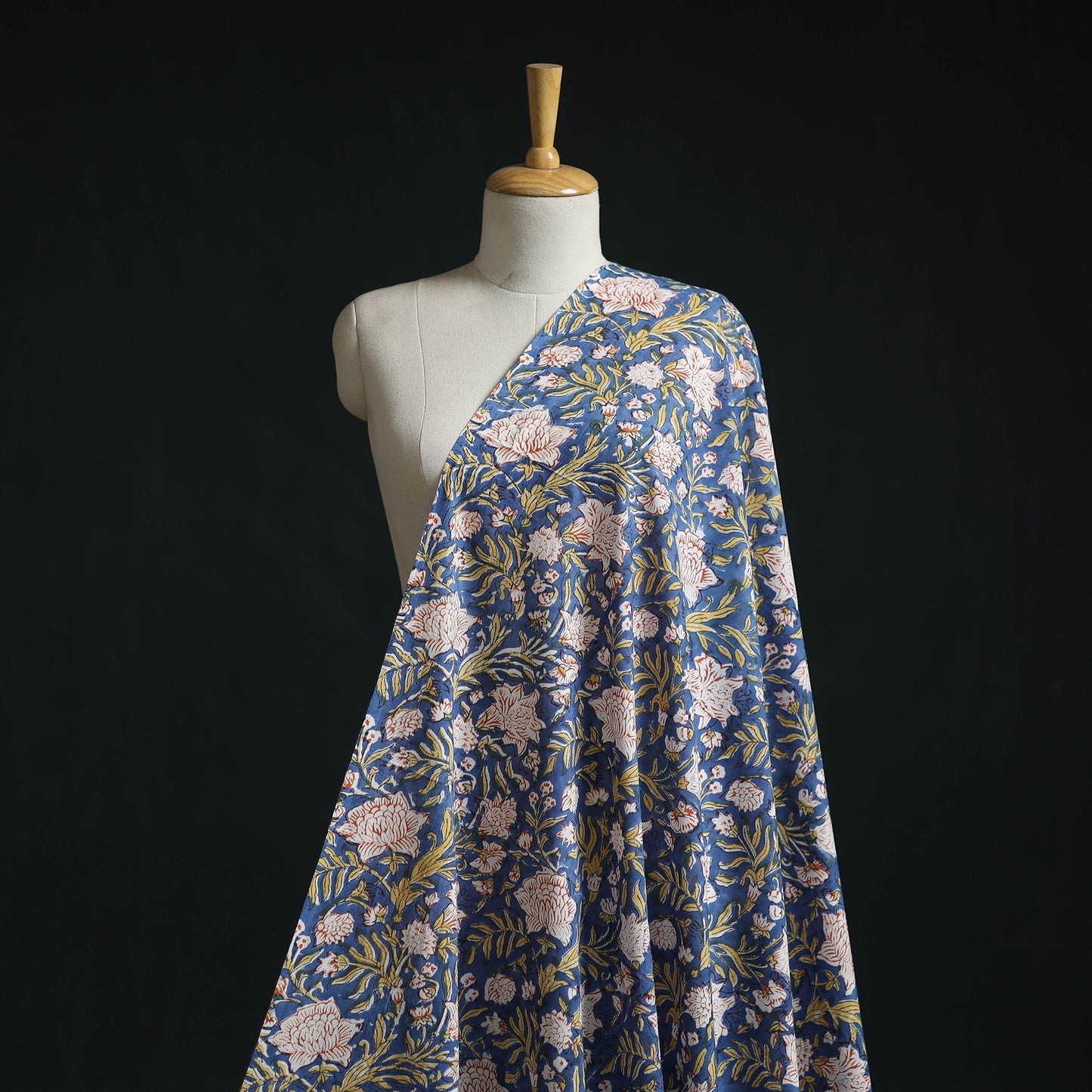 Cotton hand block sanganeri print fabric 04 - handcrafted