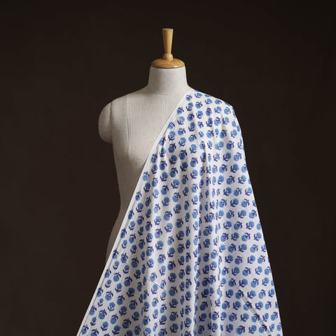 Cotton hand block sanganeri print fabric 15 - handcrafted