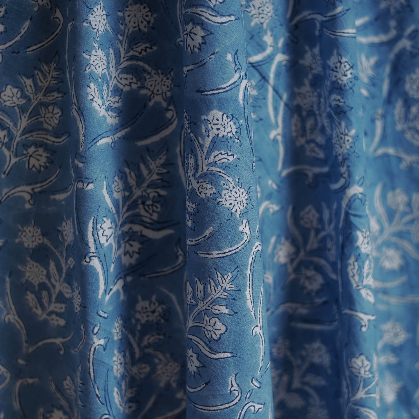 Cotton hand block sanganeri print fabric 16 - handcrafted