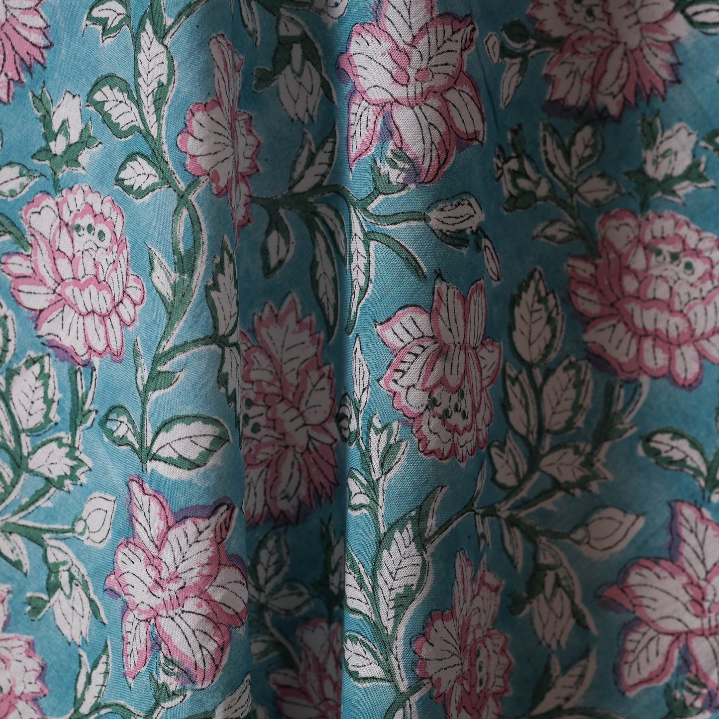 Cotton hand sanganeri fabric 19 - handcrafted