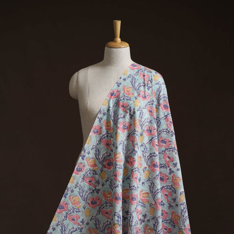 Cotton hand block sanganeri print fabric 23 - handcrafted