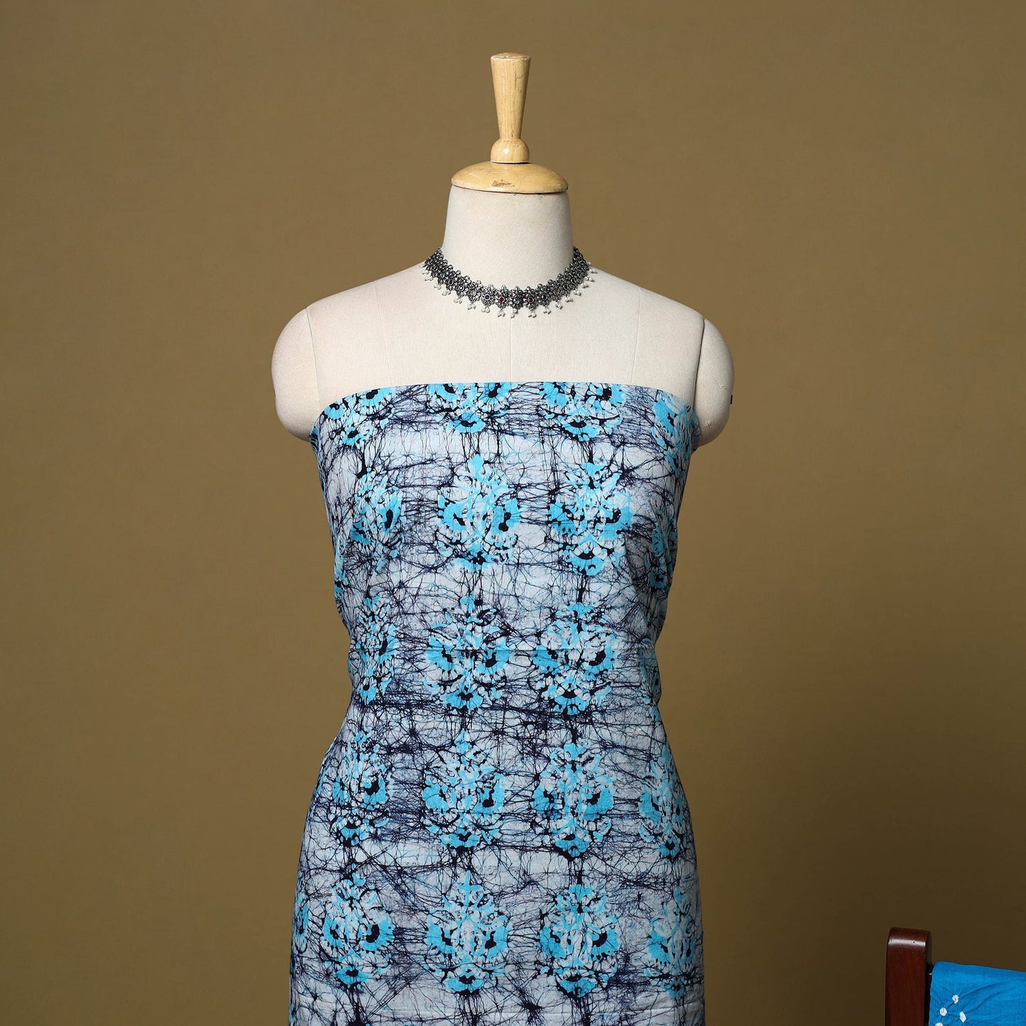 Pink - cotton hand kutch batik 3pc unstitched dress