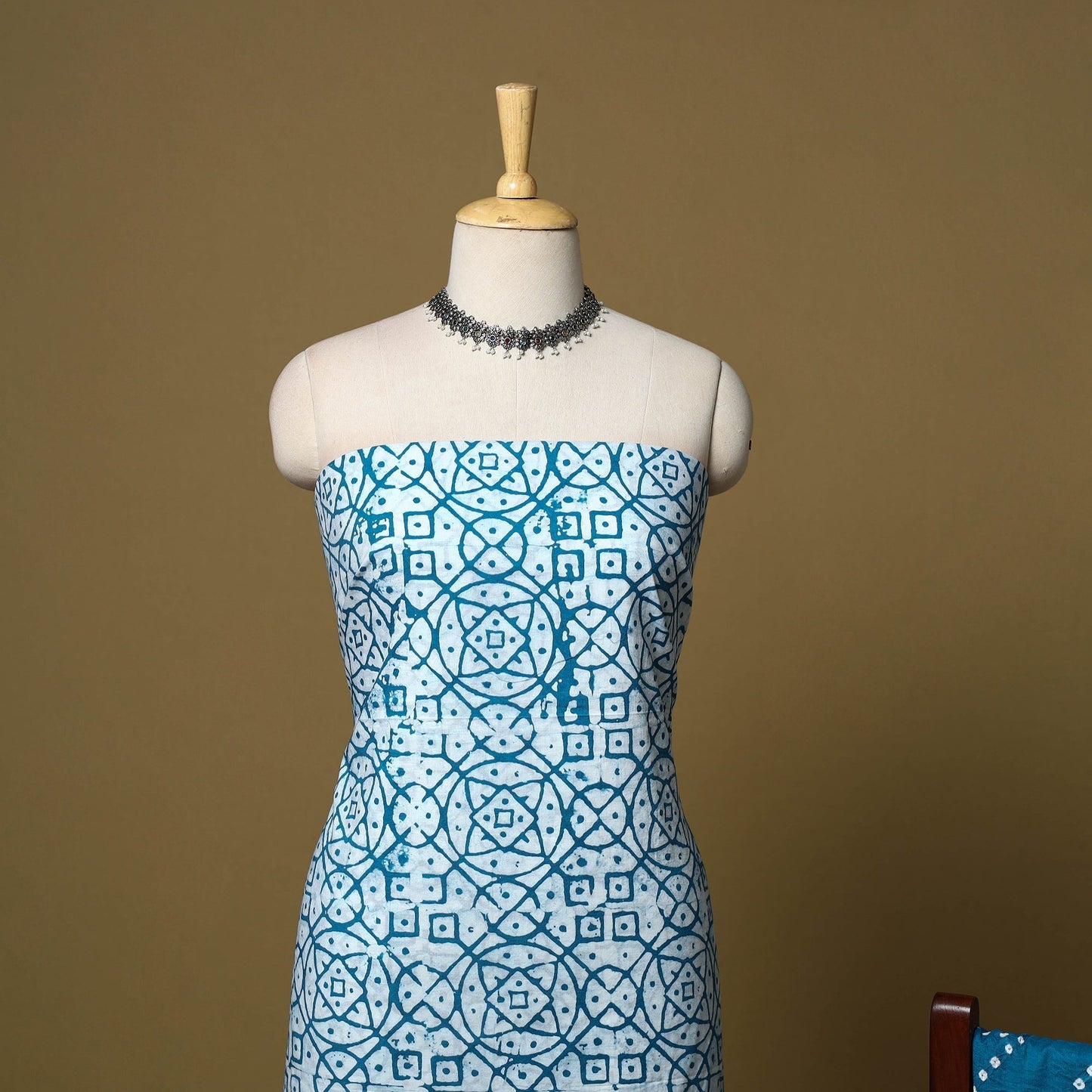 Pink - cotton hand kutch batik 3pc unstitched dress