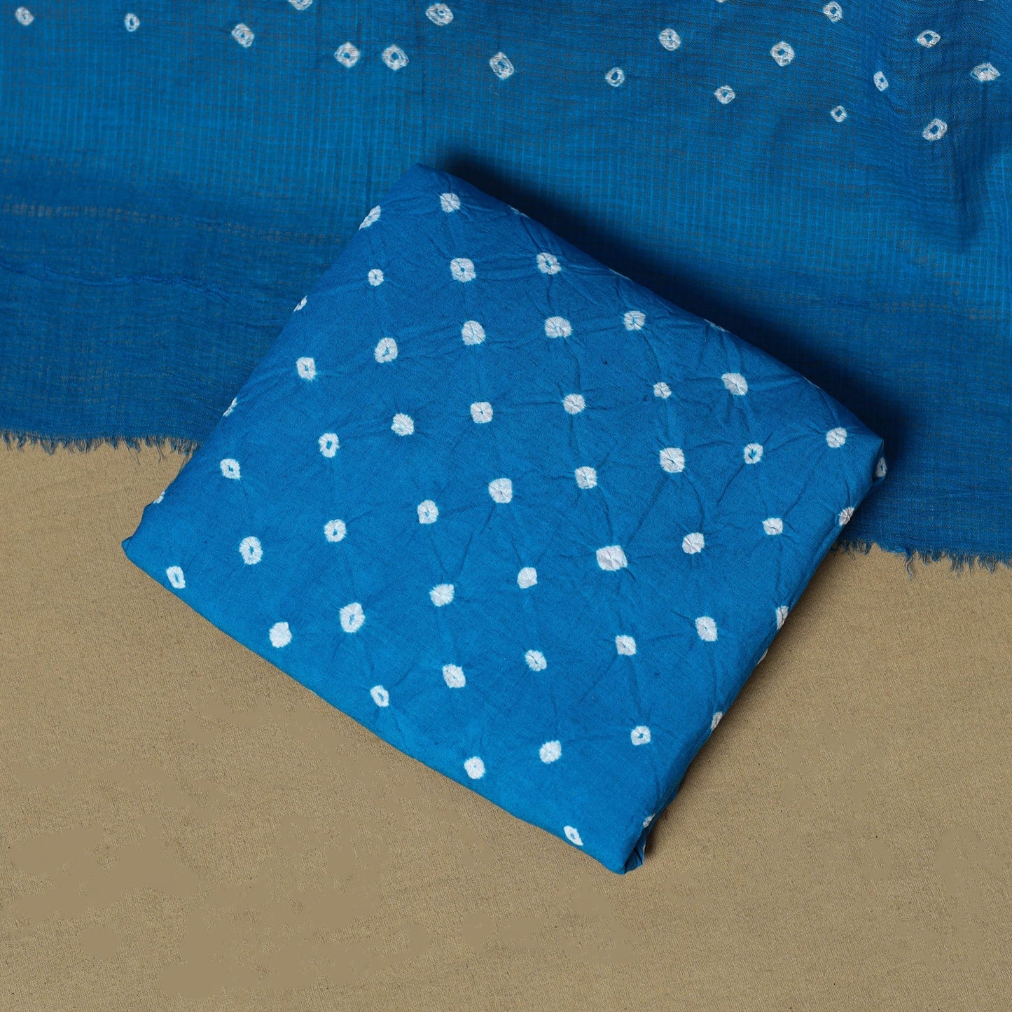 Pink - cotton hand kutch batik 3pc unstitched dress