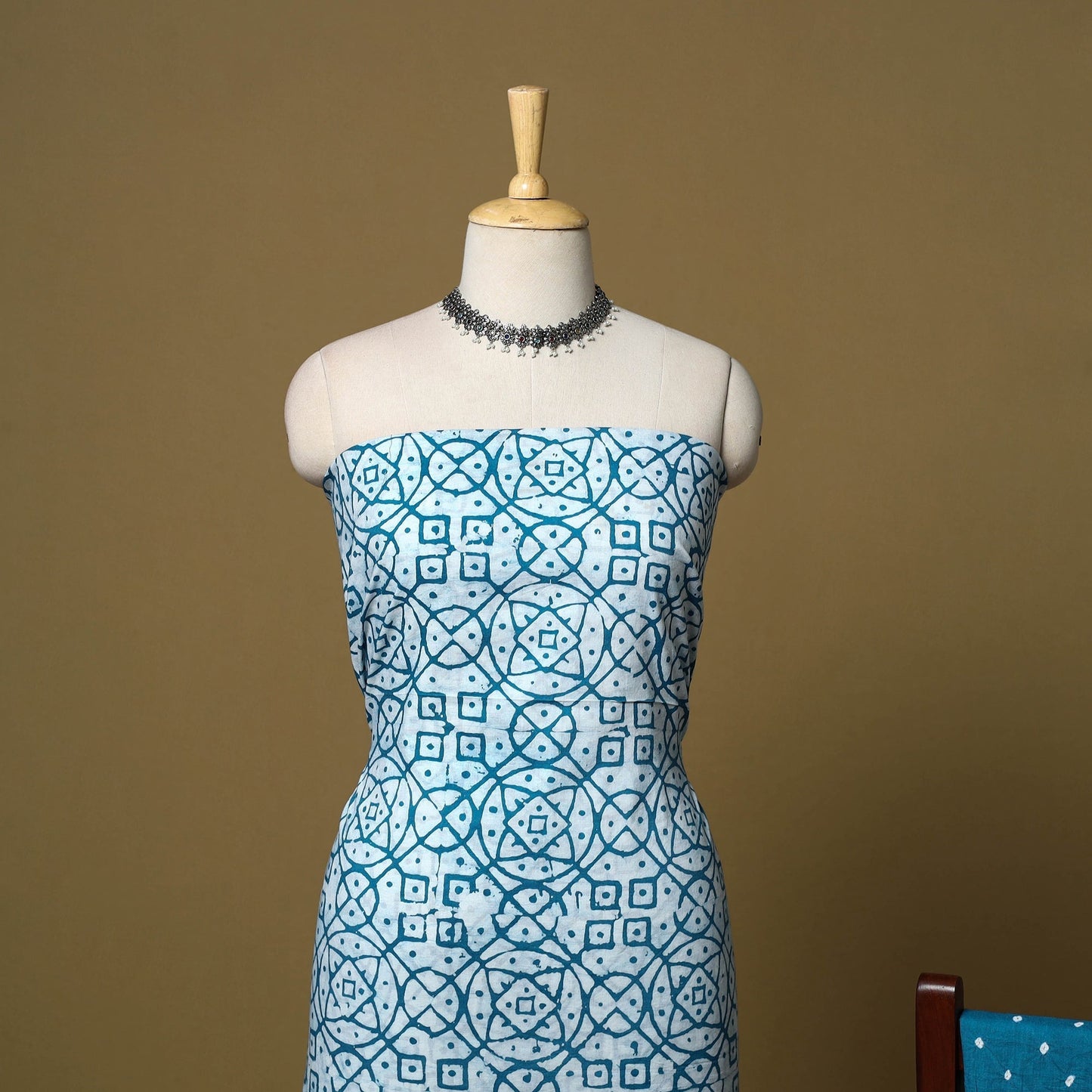 Pink - cotton hand kutch batik 3pc unstitched dress