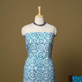 Pink - cotton hand kutch batik 3pc unstitched dress