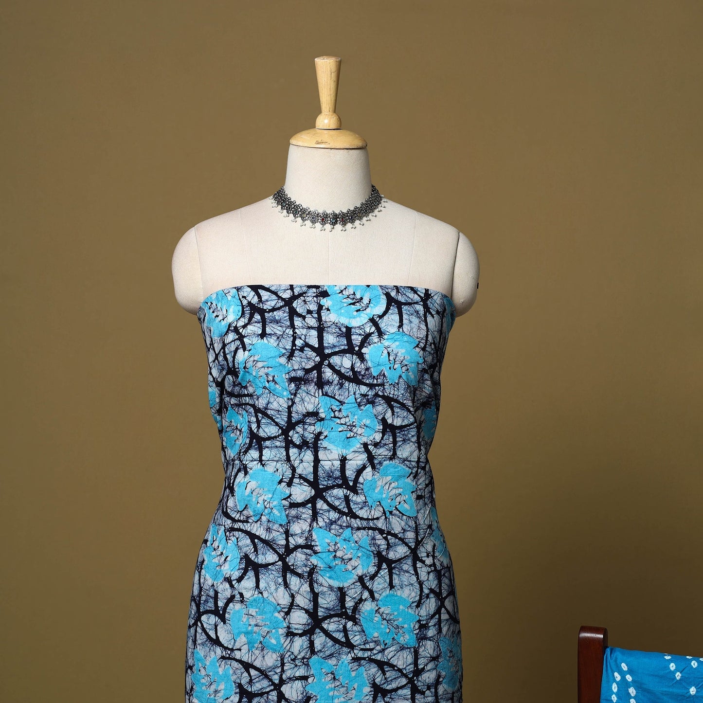 Pink - cotton hand kutch batik 3pc unstitched dress