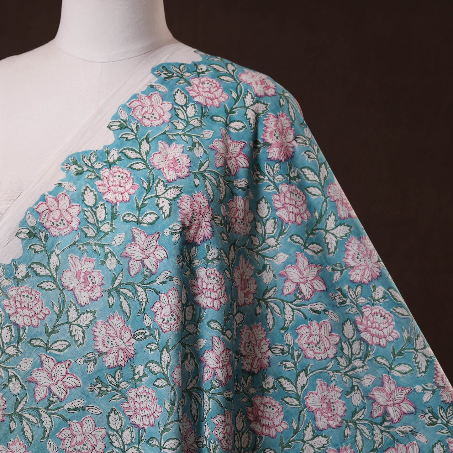 Cotton hand sanganeri fabric 19 - handcrafted