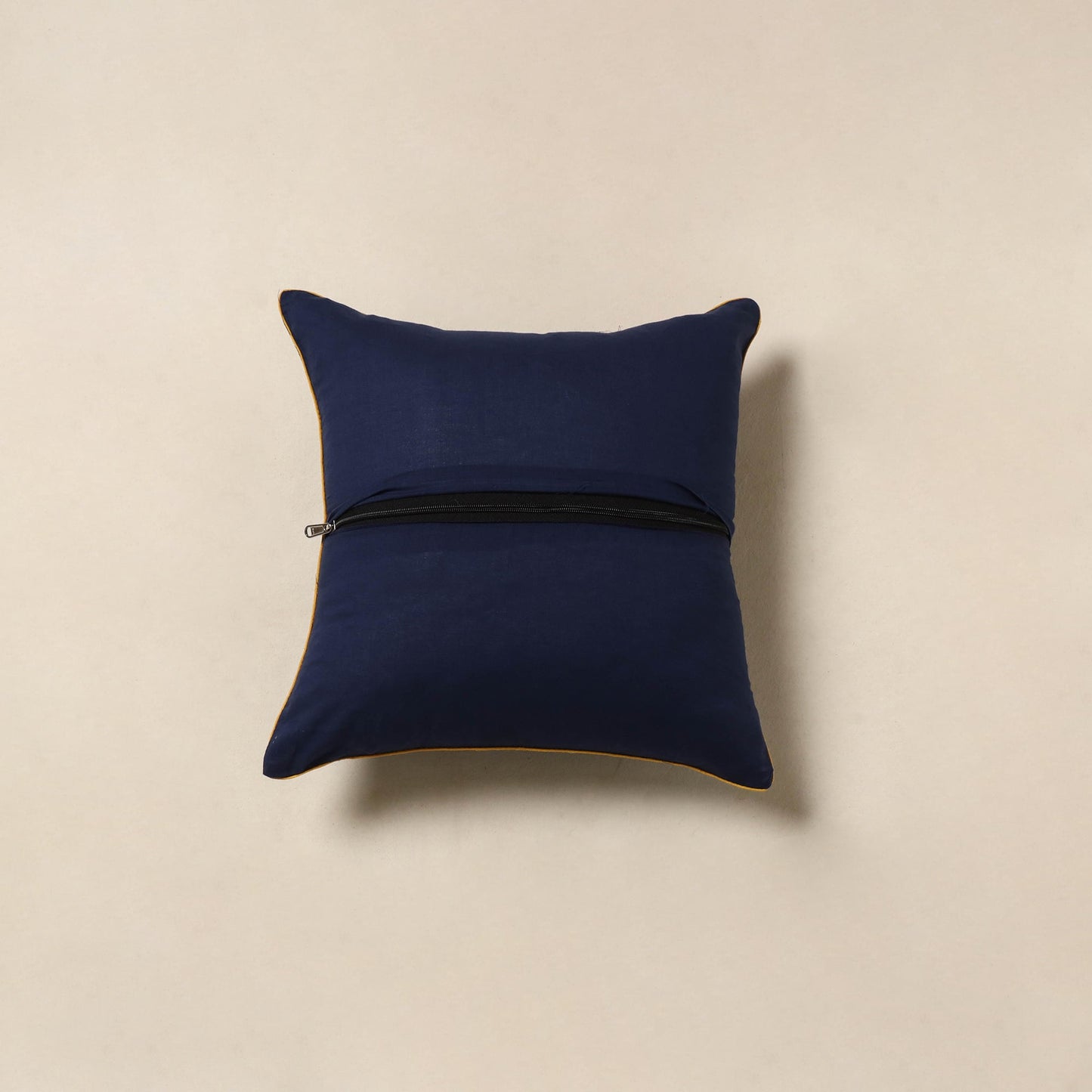Blue - cotton indigo bagru cushion cover 07 - handcrafted